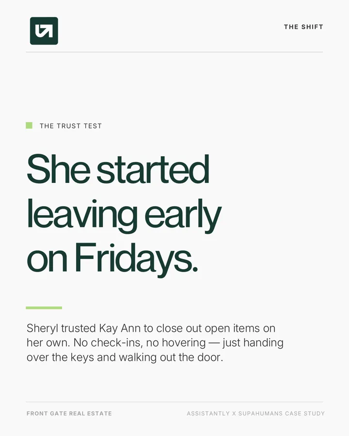 She started leaving early on Fridays